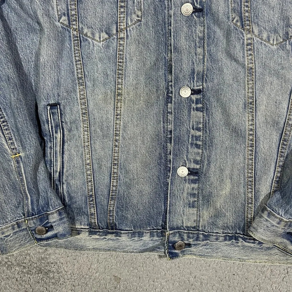 Levis Jacket Mens XL blue denim biker trucker relaxed fit #3509